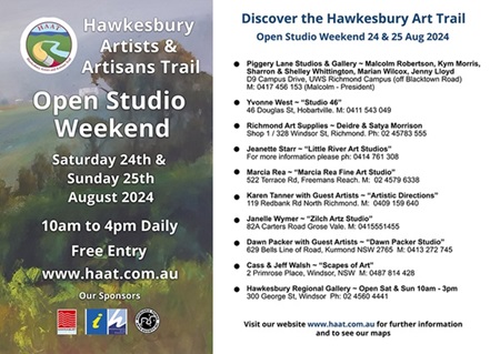 Reminder: HAAT Open Studio Weekend – 24th & 25th August 2024